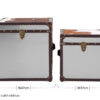 Kensington Townhouse Set of 2 Hair on Leather Storage Trunks