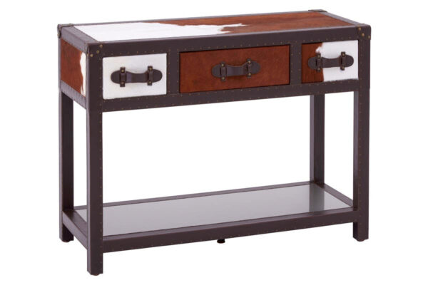 5501172_01_1__31788.1754487624.jpg Kensington Townhouse Brown And White Genuine Cowhide 3 Drawer Table