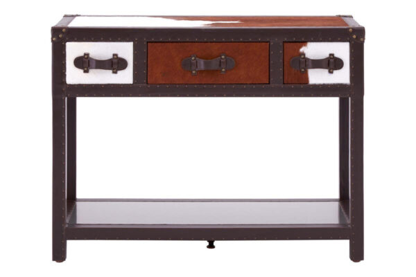 5501172_1__55860.1754487624.jpg Kensington Townhouse Brown And White Genuine Cowhide 3 Drawer Table