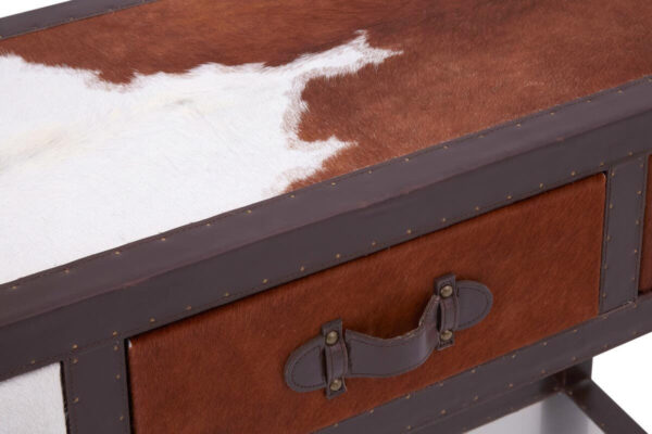 5501172_mac_01_1__38725.1754487630.jpg Kensington Townhouse Brown And White Genuine Cowhide 3 Drawer Table