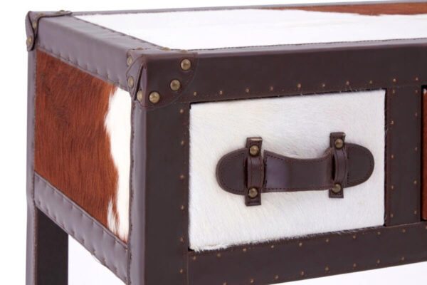 5501172_mac_02_1__28809.1754487631.jpg Kensington Townhouse Brown And White Genuine Cowhide 3 Drawer Table