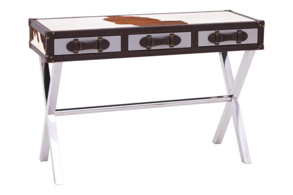 5501174_01_1__51820.1754487641.jpg Kensington Townhouse Brown And White Genuine Cowhide Console Table