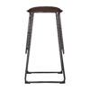 Dalston Mocha Bar Stool With Gunmetal Legs