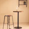 Dalston Mocha Bar Stool With Gunmetal Legs