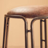 Dalston Mocha Bar Stool With Gunmetal Legs