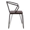 District Black Metal And Elm Wood Armchair