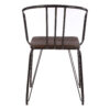 District Black Metal And Elm Wood Armchair