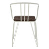 District White Metal And Elm Wood Armchair