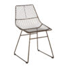 District Bronze Metal Wire Tapered Legs Chair