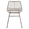 District Bronze Metal Wire Tapered Legs Chair