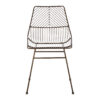 District Bronze Metal Wire Tapered Legs Chair