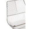 District Chrome Metal Wire Tapered Legs Chair