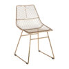 District Gold Finish Metal Wire Chair