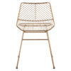 District Gold Finish Metal Wire Chair