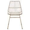 District Gold Finish Metal Wire Chair