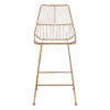 District Gold Metal Wire Tapered Bar Chair