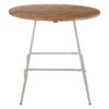 District Grey Metal And Elm Wood Round Dining Table