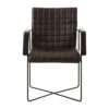 Buffalo Black Leather Quilted Chair