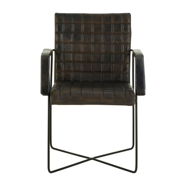 Buffalo Grey Quilted Leather Chair