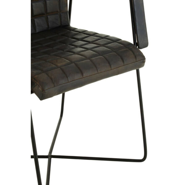 Buffalo Grey Quilted Leather Chair