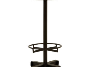Buffalo Brown Leather Round Seat Bar Stool
