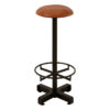 Buffalo Light Brown Leather Bar Stool