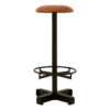 Buffalo Light Brown Leather Bar Stool