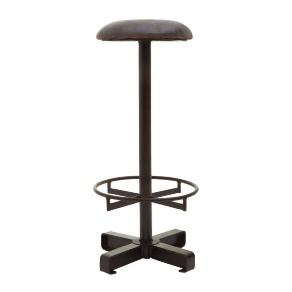 Buffalo Antique Blue Leather Bar Stool