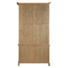 Lyon Oak Wood Tall Cabinet with Washed Grey Finish