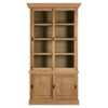 Lyon Oak Wood Tall Cabinet with Washed Grey Finish