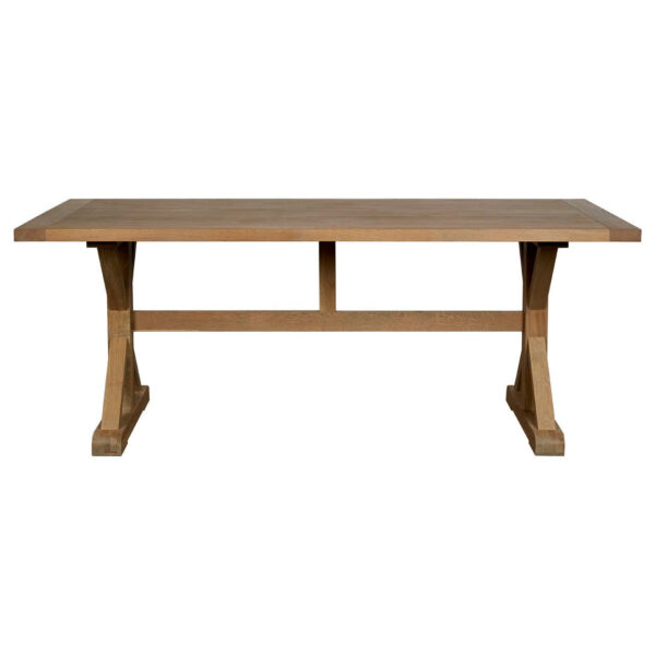 Lyon Grey Finish Oak Wood Dining Table