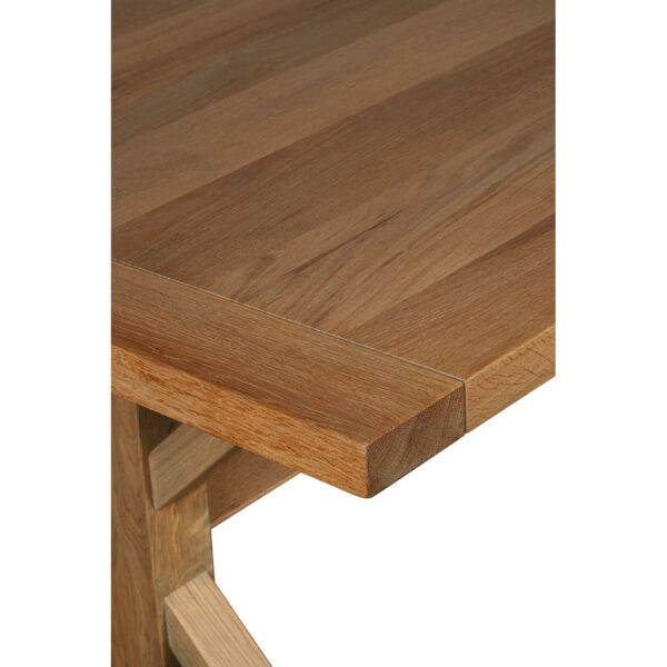 Lyon Grey Finish Oak Wood Dining Table