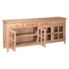 Lyon Oak Wood Sideboard in Washed Grey Finish