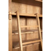 Lyon Wooden Finish 2 Section Bookcase With Ladder