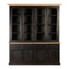 Lyon Black Oak Wood Large Cabinet