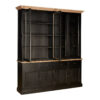 Lyon Black Oak Wood Large Cabinet