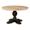 Lyon Whitewash Top Black Dining Table