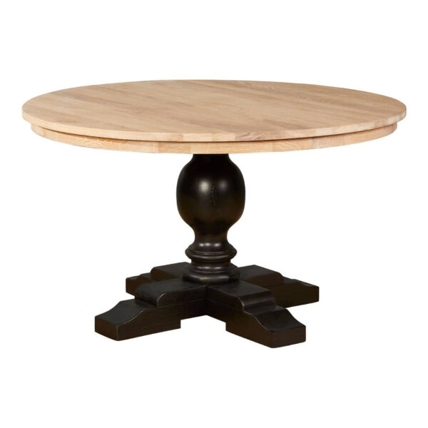 Lyon Whitewash Top Black Dining Table