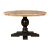 Lyon Whitewash Top Black Dining Table