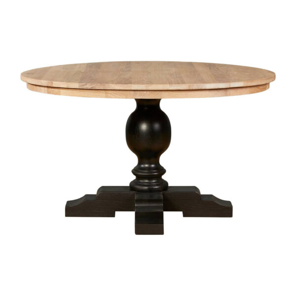 Lyon Whitewash Top Black Dining Table