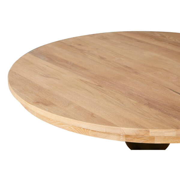 Lyon Whitewash Top Black Dining Table