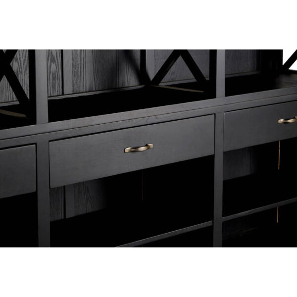 Lyon Black Birchwood Large Cabinet