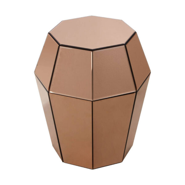 Kensington Townhouse Rose Gold Finish Side Table.