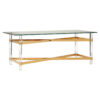 Clarence Glass and Gold Coffee Table
