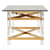 Clarence Glass and Gold Coffee Table
