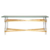 Clarence Glass and Gold Coffee Table