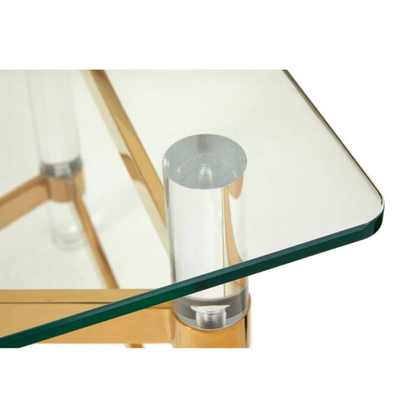 Clarence Glass and Gold Coffee Table