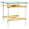 Clarence Glass and Gold Side Table