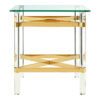 Clarence Glass and Gold Side Table