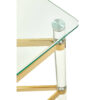 Clarence Glass and Gold Side Table